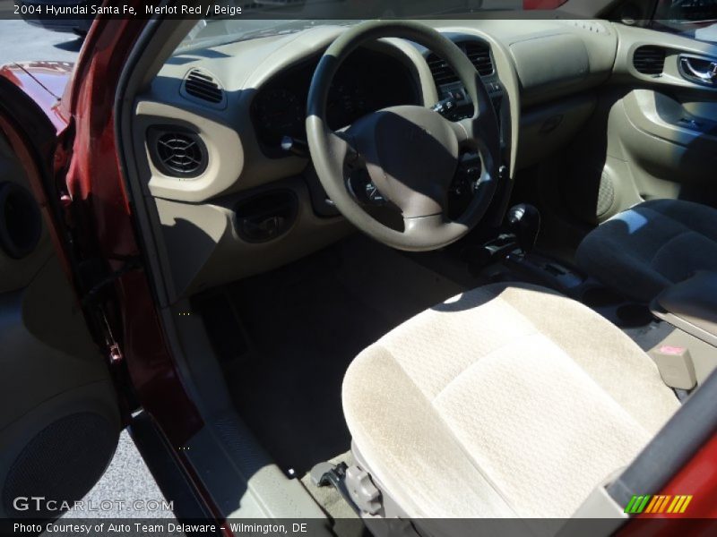 Merlot Red / Beige 2004 Hyundai Santa Fe