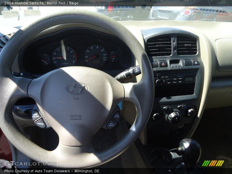 Merlot Red / Beige 2004 Hyundai Santa Fe