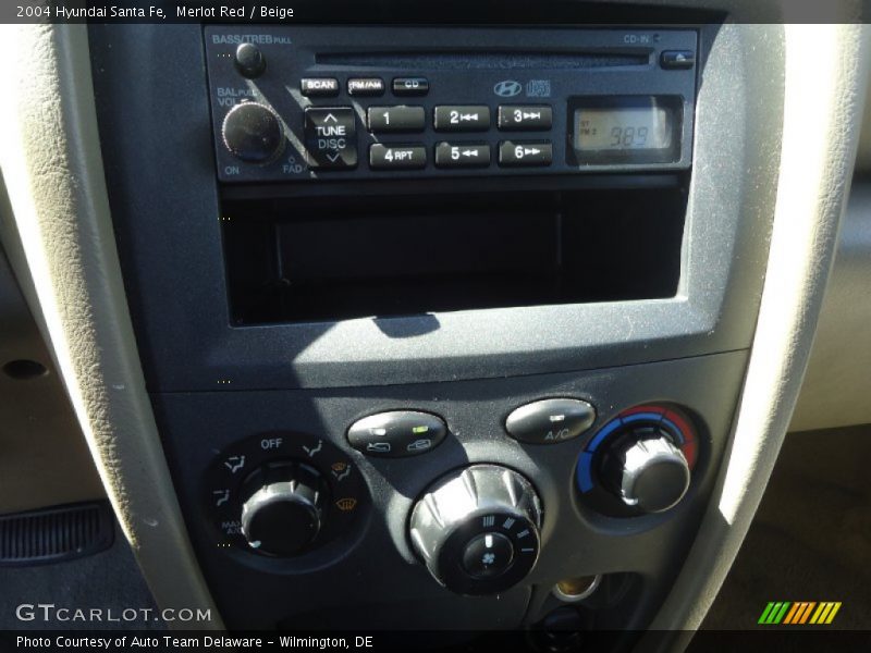 Merlot Red / Beige 2004 Hyundai Santa Fe