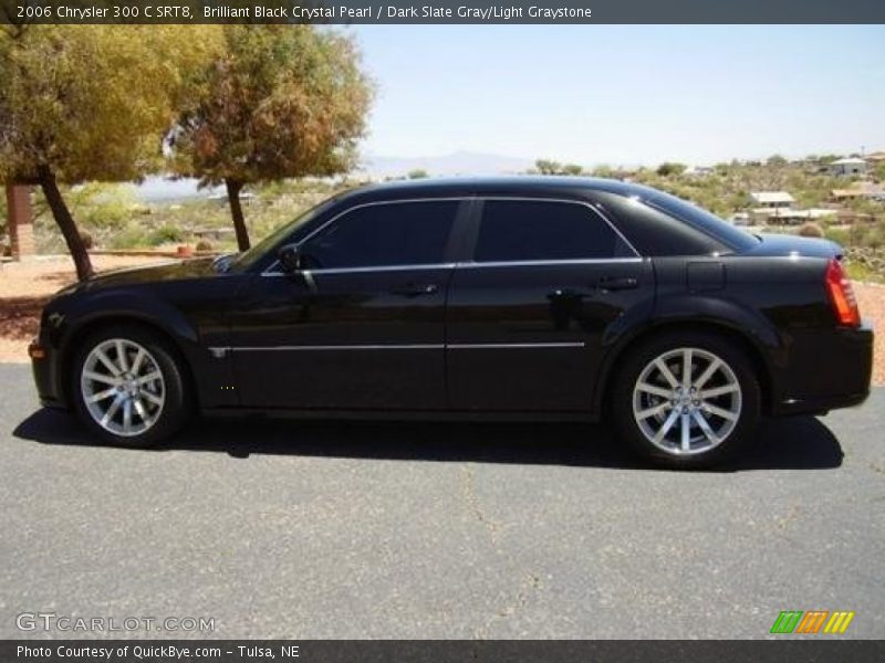 Brilliant Black Crystal Pearl / Dark Slate Gray/Light Graystone 2006 Chrysler 300 C SRT8