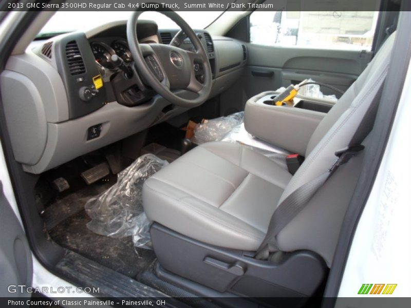 Summit White / Dark Titanium 2013 GMC Sierra 3500HD Regular Cab 4x4 Dump Truck
