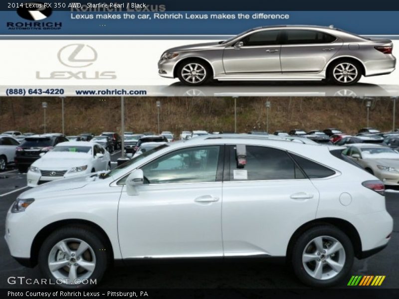 Starfire Pearl / Black 2014 Lexus RX 350 AWD