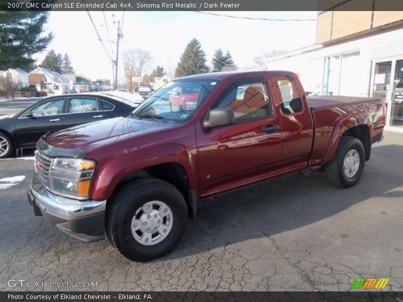Sonoma Red Metallic / Dark Pewter 2007 GMC Canyon SLE Extended Cab 4x4