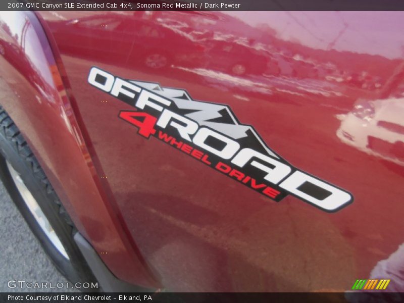 Sonoma Red Metallic / Dark Pewter 2007 GMC Canyon SLE Extended Cab 4x4