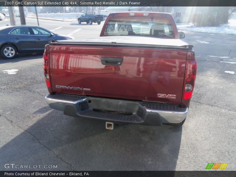Sonoma Red Metallic / Dark Pewter 2007 GMC Canyon SLE Extended Cab 4x4