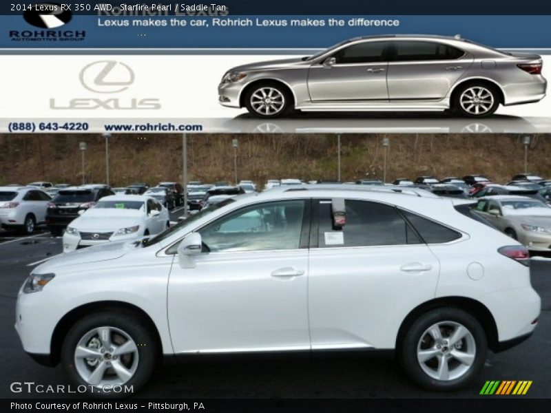 Starfire Pearl / Saddle Tan 2014 Lexus RX 350 AWD