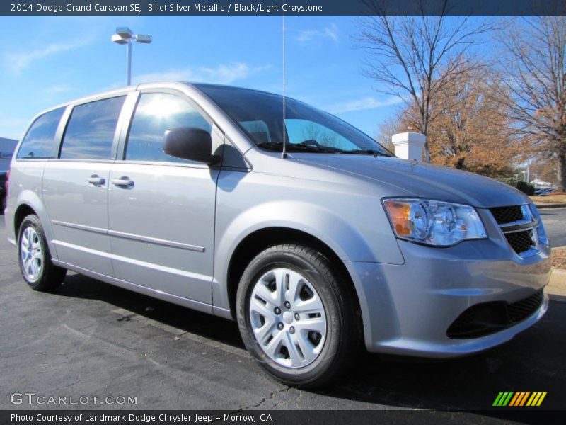 Billet Silver Metallic / Black/Light Graystone 2014 Dodge Grand Caravan SE