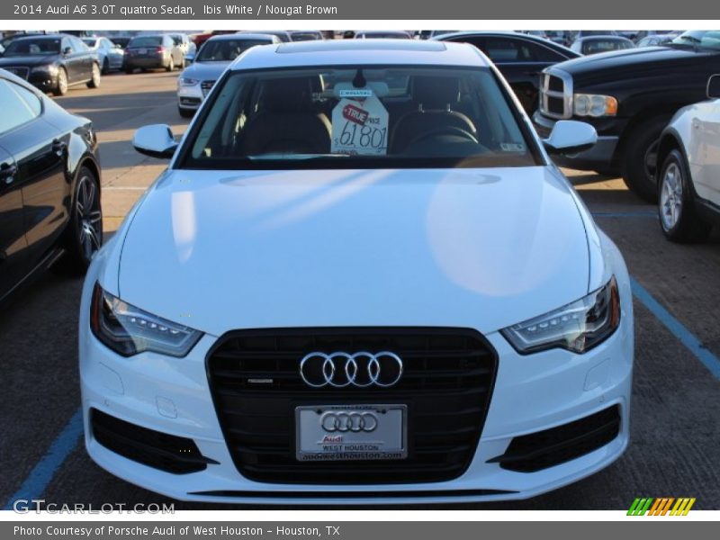 Ibis White / Nougat Brown 2014 Audi A6 3.0T quattro Sedan