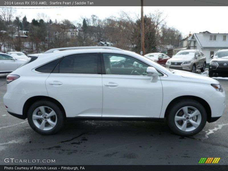 Starfire Pearl / Saddle Tan 2014 Lexus RX 350 AWD