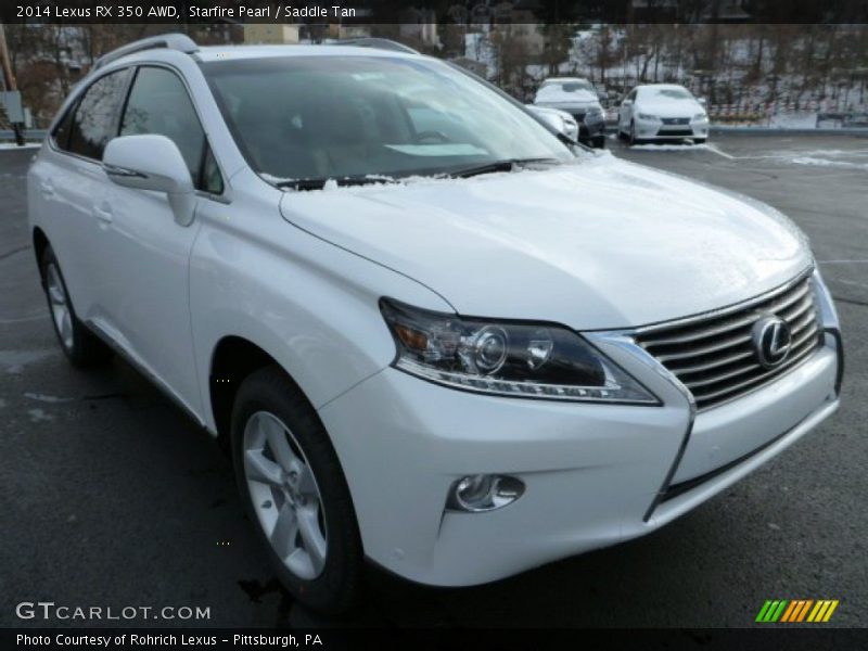 Starfire Pearl / Saddle Tan 2014 Lexus RX 350 AWD