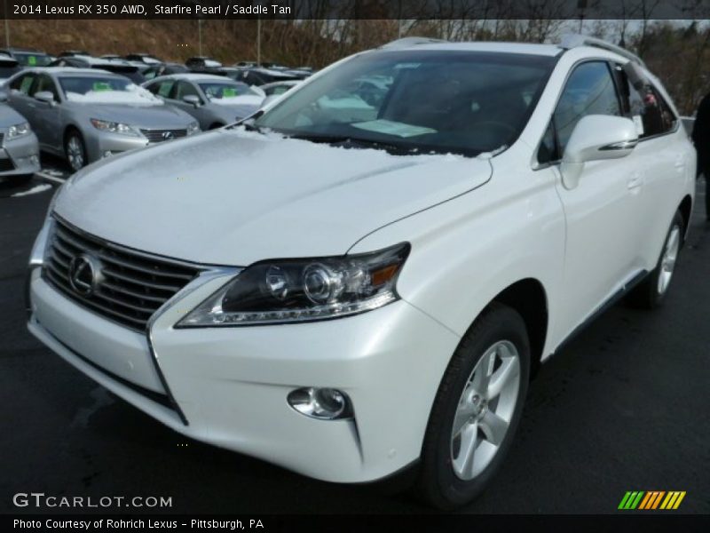 Starfire Pearl / Saddle Tan 2014 Lexus RX 350 AWD