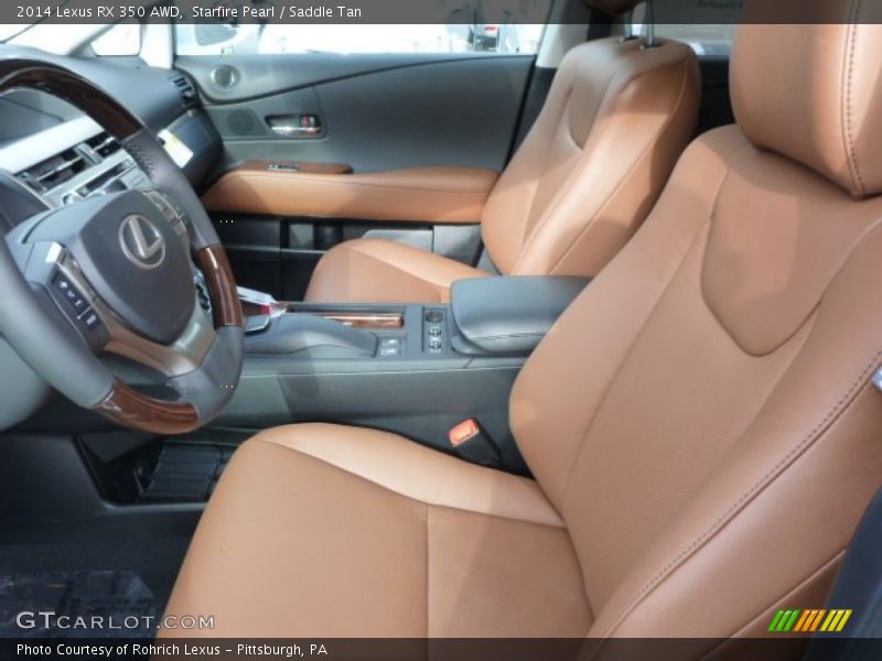 Starfire Pearl / Saddle Tan 2014 Lexus RX 350 AWD