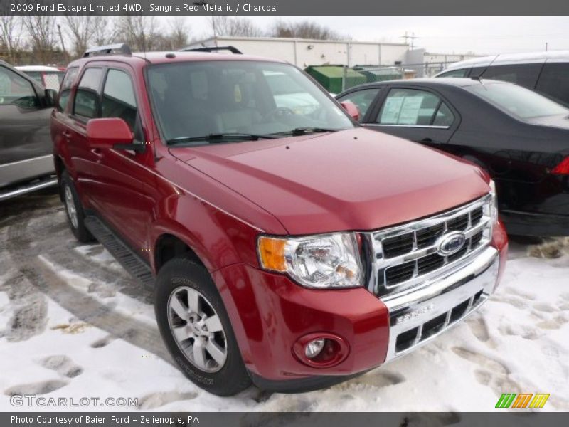 Sangria Red Metallic / Charcoal 2009 Ford Escape Limited 4WD