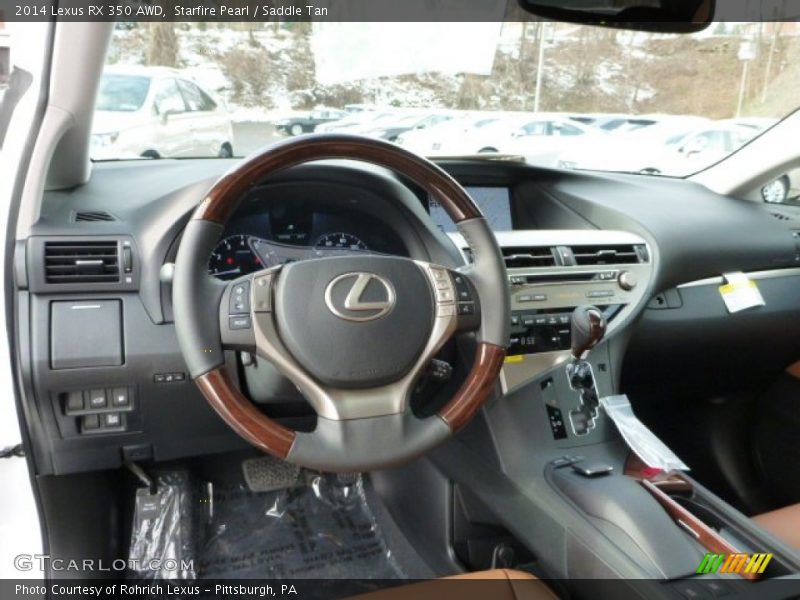 Starfire Pearl / Saddle Tan 2014 Lexus RX 350 AWD