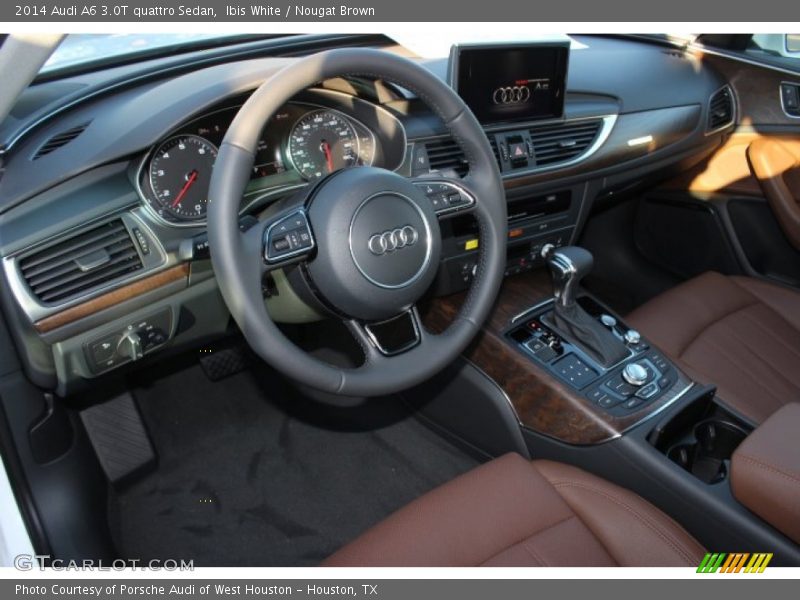 Ibis White / Nougat Brown 2014 Audi A6 3.0T quattro Sedan