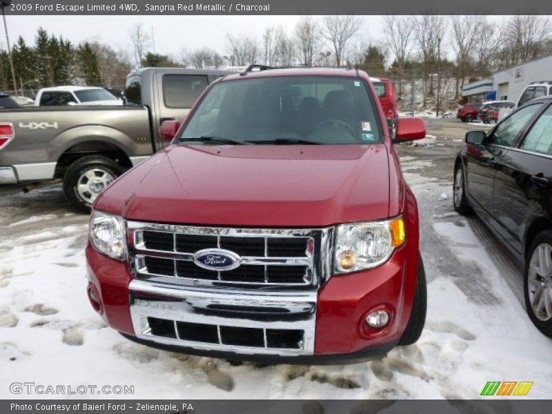 Sangria Red Metallic / Charcoal 2009 Ford Escape Limited 4WD