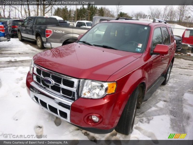 Sangria Red Metallic / Charcoal 2009 Ford Escape Limited 4WD
