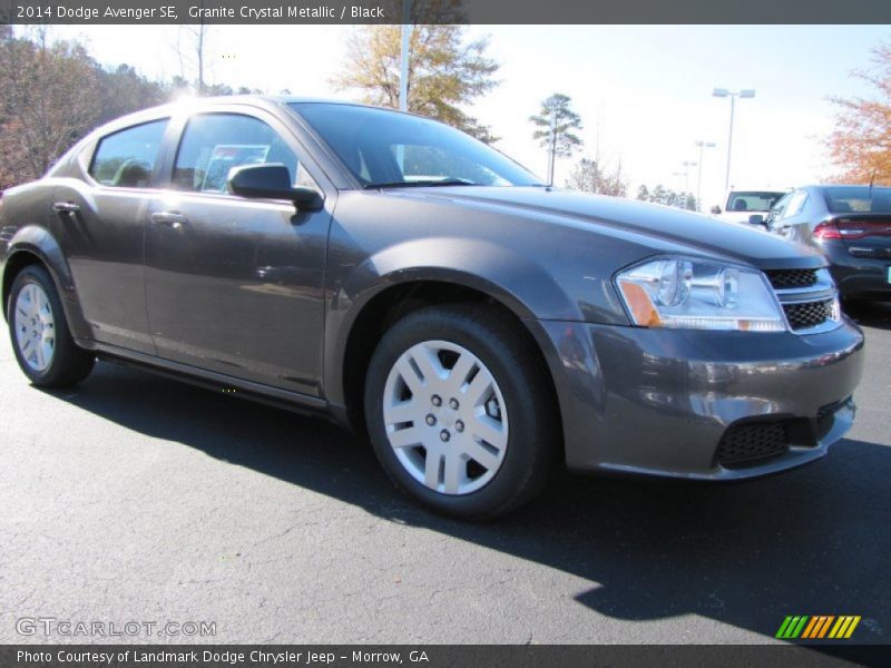 Granite Crystal Metallic / Black 2014 Dodge Avenger SE