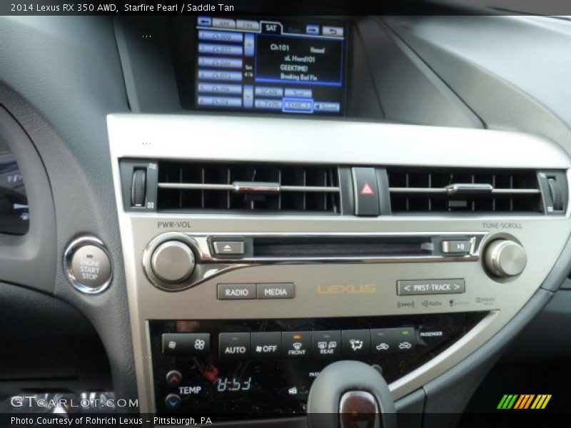Starfire Pearl / Saddle Tan 2014 Lexus RX 350 AWD