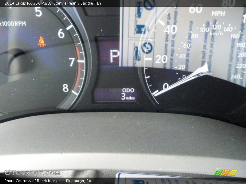 Starfire Pearl / Saddle Tan 2014 Lexus RX 350 AWD