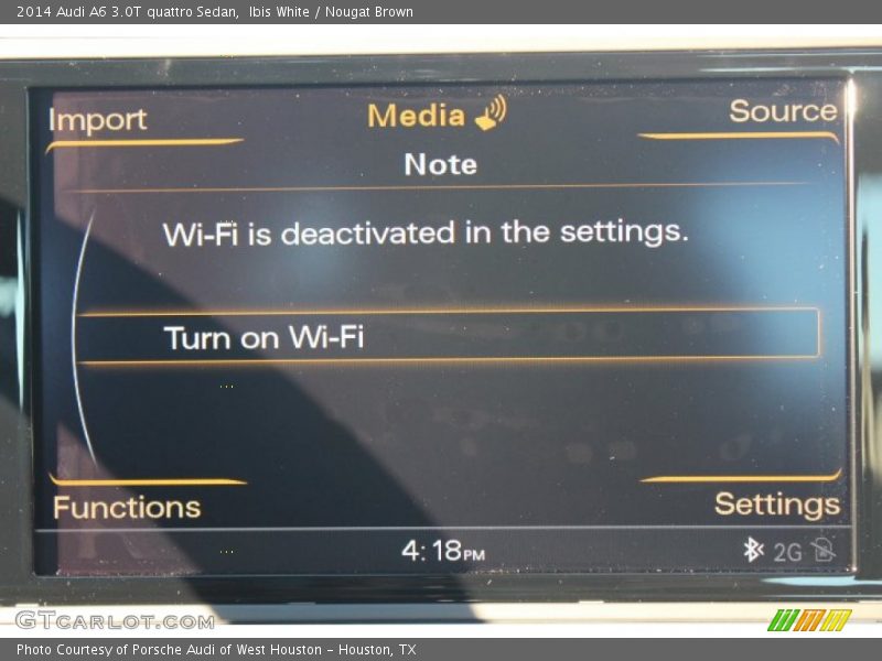 Ibis White / Nougat Brown 2014 Audi A6 3.0T quattro Sedan