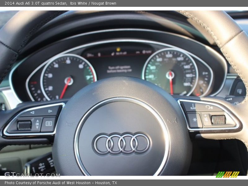 Ibis White / Nougat Brown 2014 Audi A6 3.0T quattro Sedan
