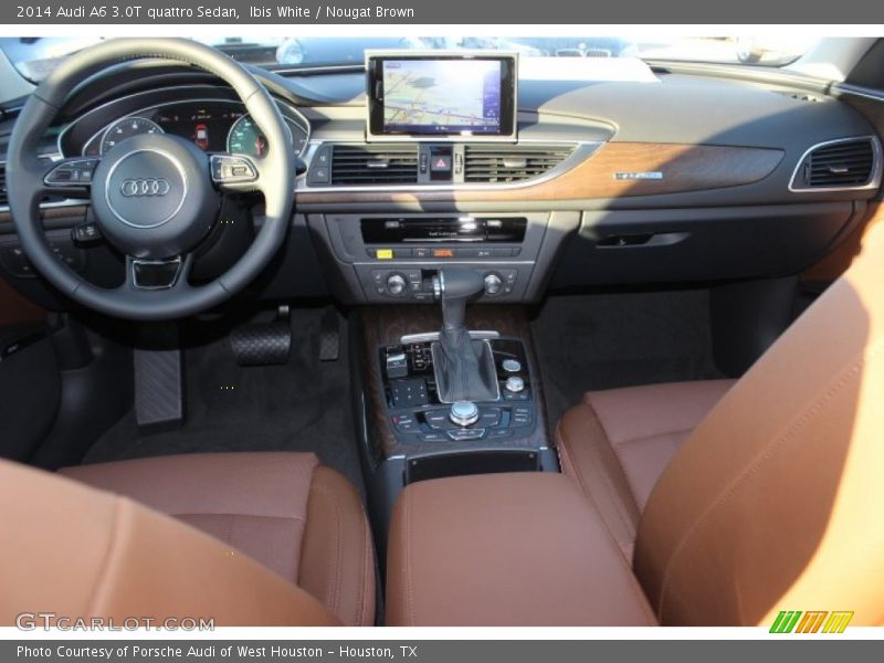 Ibis White / Nougat Brown 2014 Audi A6 3.0T quattro Sedan