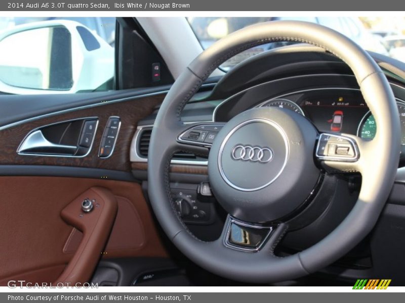 Ibis White / Nougat Brown 2014 Audi A6 3.0T quattro Sedan
