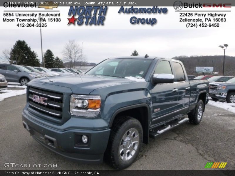 Stealth Gray Metallic / Jet Black 2014 GMC Sierra 1500 SLT Double Cab 4x4