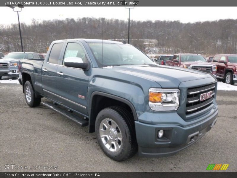 Stealth Gray Metallic / Jet Black 2014 GMC Sierra 1500 SLT Double Cab 4x4