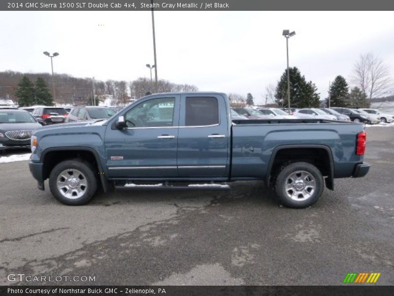 Stealth Gray Metallic / Jet Black 2014 GMC Sierra 1500 SLT Double Cab 4x4