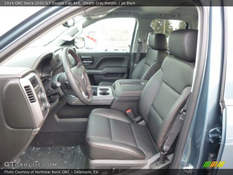 Stealth Gray Metallic / Jet Black 2014 GMC Sierra 1500 SLT Double Cab 4x4