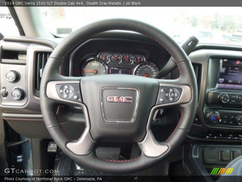 Stealth Gray Metallic / Jet Black 2014 GMC Sierra 1500 SLT Double Cab 4x4