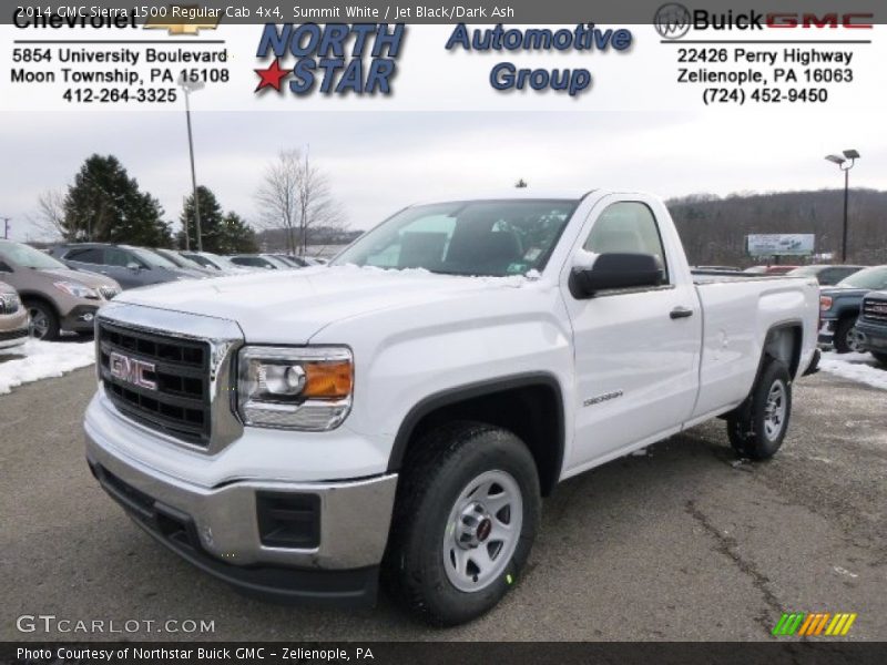 Summit White / Jet Black/Dark Ash 2014 GMC Sierra 1500 Regular Cab 4x4