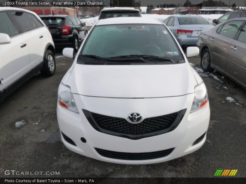 Polar White / Dark Charcoal 2009 Toyota Yaris Sedan