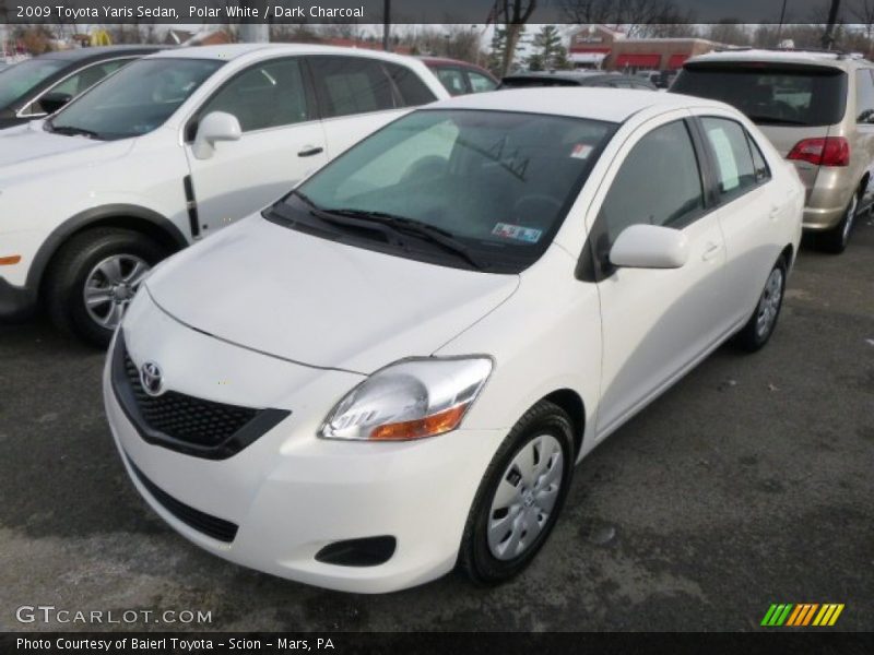 Polar White / Dark Charcoal 2009 Toyota Yaris Sedan