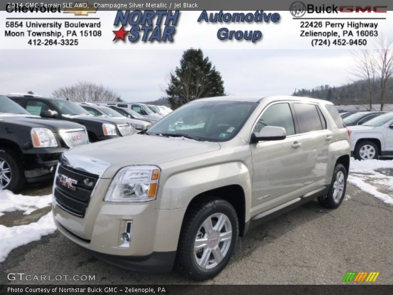 Champagne Silver Metallic / Jet Black 2014 GMC Terrain SLE AWD