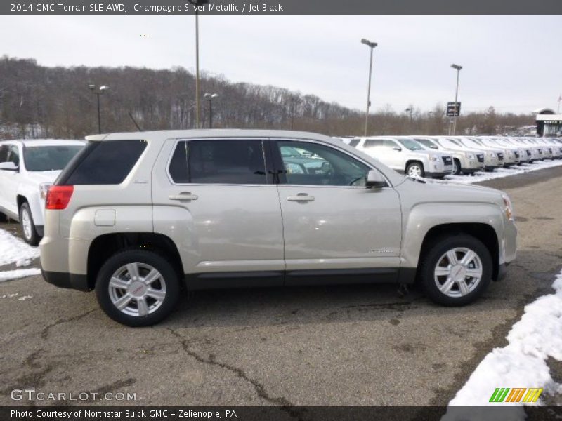 Champagne Silver Metallic / Jet Black 2014 GMC Terrain SLE AWD