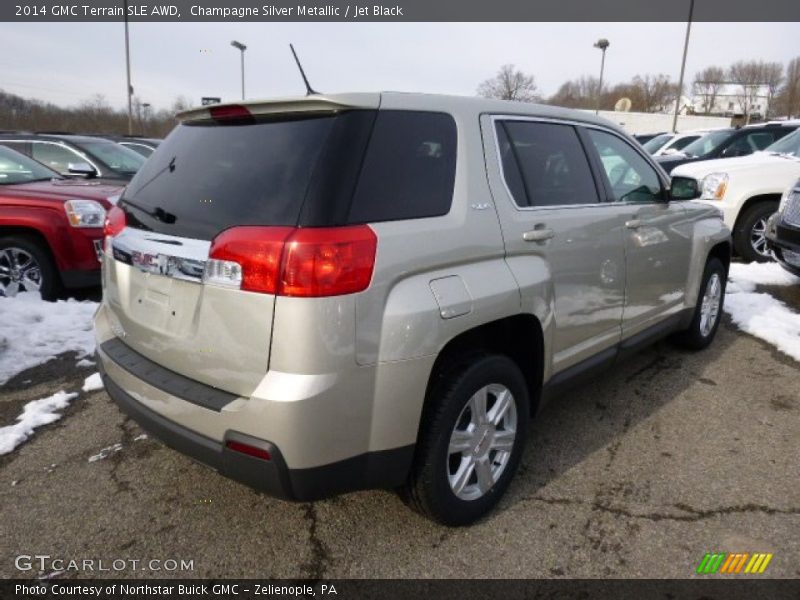 Champagne Silver Metallic / Jet Black 2014 GMC Terrain SLE AWD