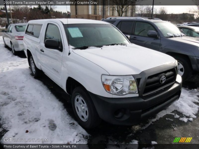 Super White / Graphite Gray 2008 Toyota Tacoma Regular Cab