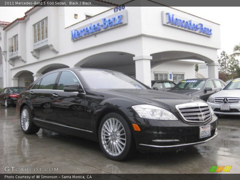 Black / Black 2011 Mercedes-Benz S 600 Sedan