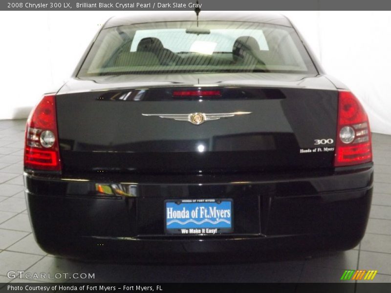Brilliant Black Crystal Pearl / Dark Slate Gray 2008 Chrysler 300 LX