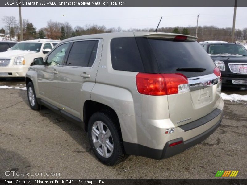 Champagne Silver Metallic / Jet Black 2014 GMC Terrain SLE AWD