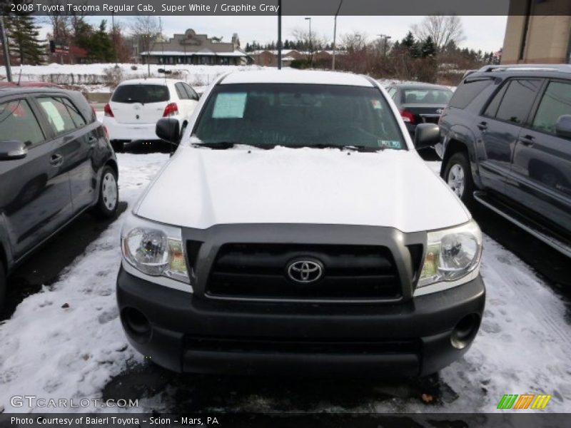Super White / Graphite Gray 2008 Toyota Tacoma Regular Cab