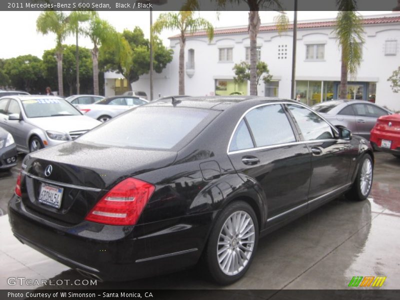 Black / Black 2011 Mercedes-Benz S 600 Sedan