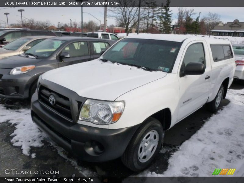 Super White / Graphite Gray 2008 Toyota Tacoma Regular Cab