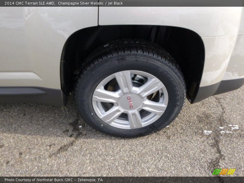 Champagne Silver Metallic / Jet Black 2014 GMC Terrain SLE AWD