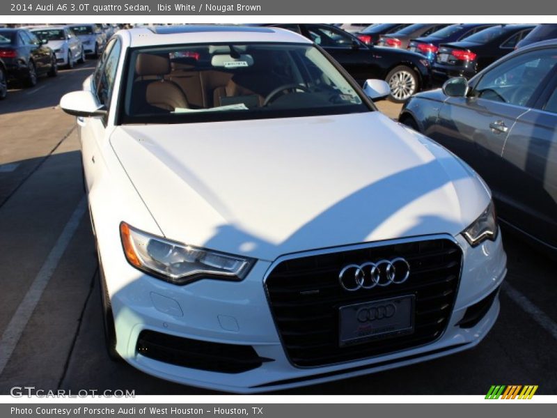 Ibis White / Nougat Brown 2014 Audi A6 3.0T quattro Sedan