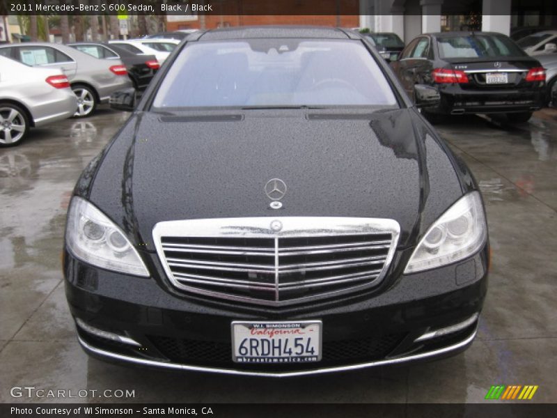 Black / Black 2011 Mercedes-Benz S 600 Sedan