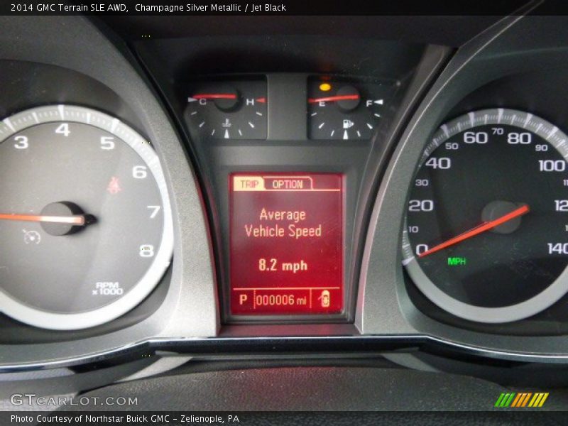 Champagne Silver Metallic / Jet Black 2014 GMC Terrain SLE AWD